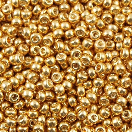 Miyuki Beads, MiyukiRoundBeads 8/0-1052 Galvanized Gold