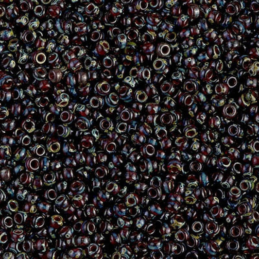 Miyuki Beads, MiyukiRoundBeads 8/0-4504 Picasso Transparenter Granat