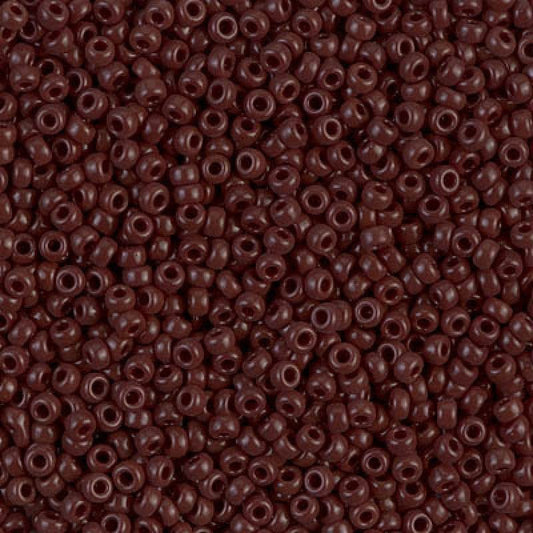Miyuki Beads, MiyukiRoundBeads11/0-0409 Opaque Chocolate