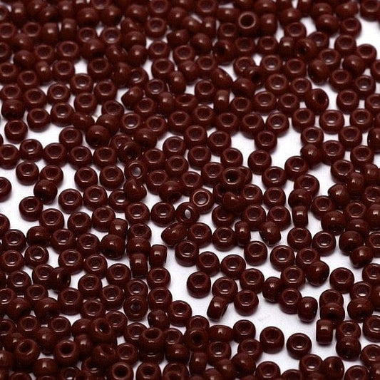 Miyuki Beads, MiyukiRoundBeads11/0-0419 Opaque Chocolate Brown