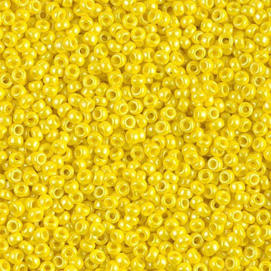 Miyuki Beads, MiyukiRoundBeads11/0-0422 Opaque Yellow Luster