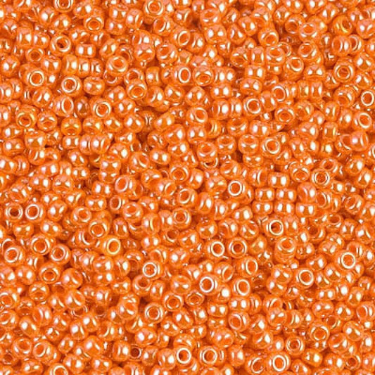 Miyuki Beads, MiyukiRoundBeads11/0-0423 Opaque Light Orange Luster