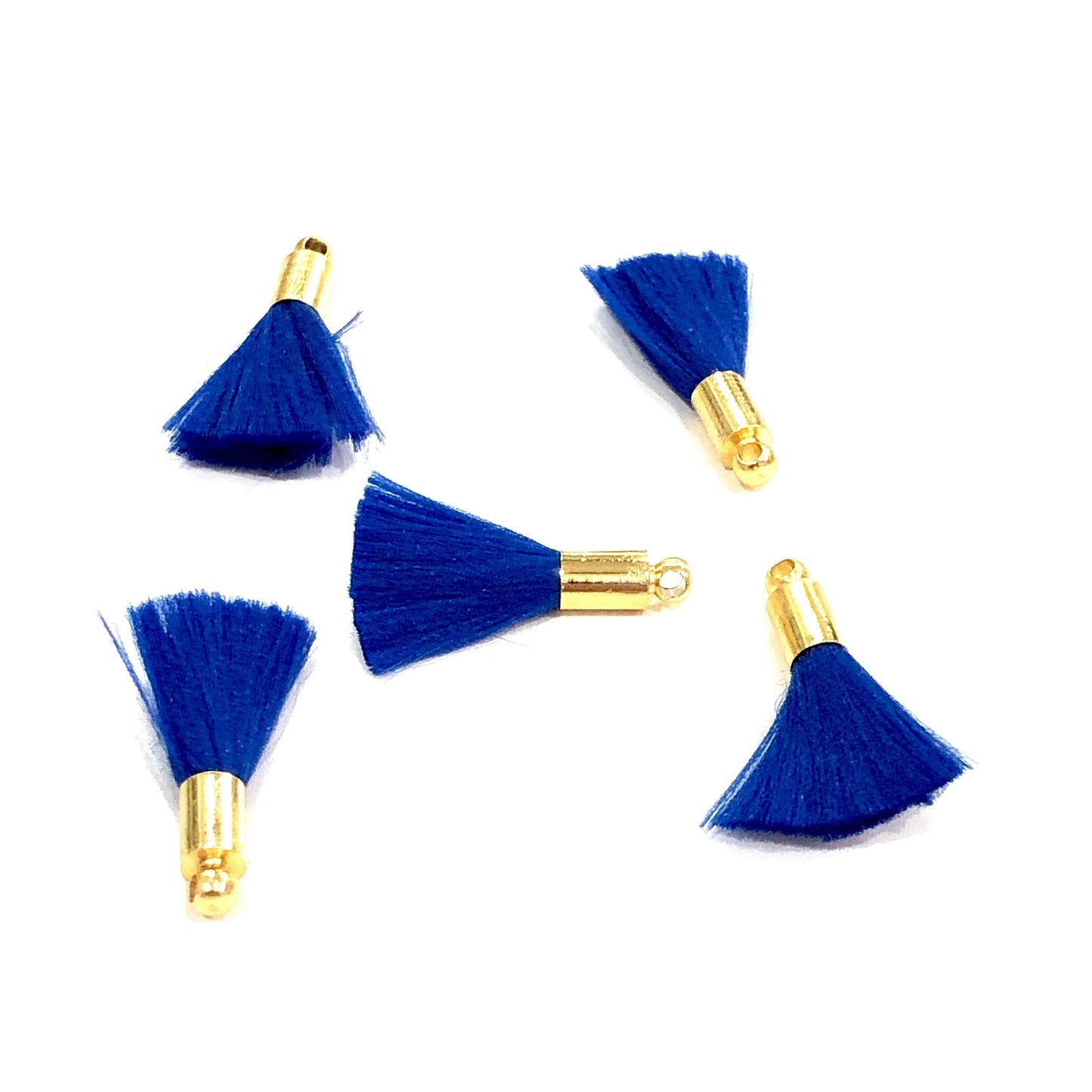 Gold Plated Tassel - Saxe Blue