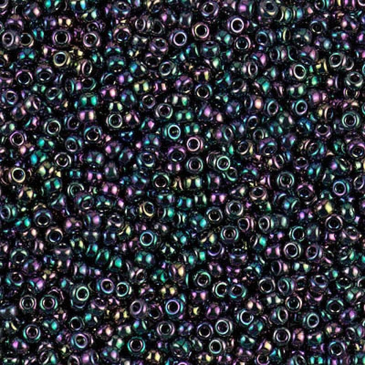 Miyuki Beads, MiyukiRoundBeads11/0-0455D Metallic Dark Variegated Blue Iris