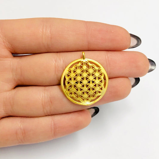 Gold Plated Flower of Life - 3