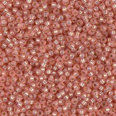 Miyuki-Perlen, MiyukiRoundBeads11/0-0642 Gefärbter Lachsbronze-Alabaster mit Silberstreifen