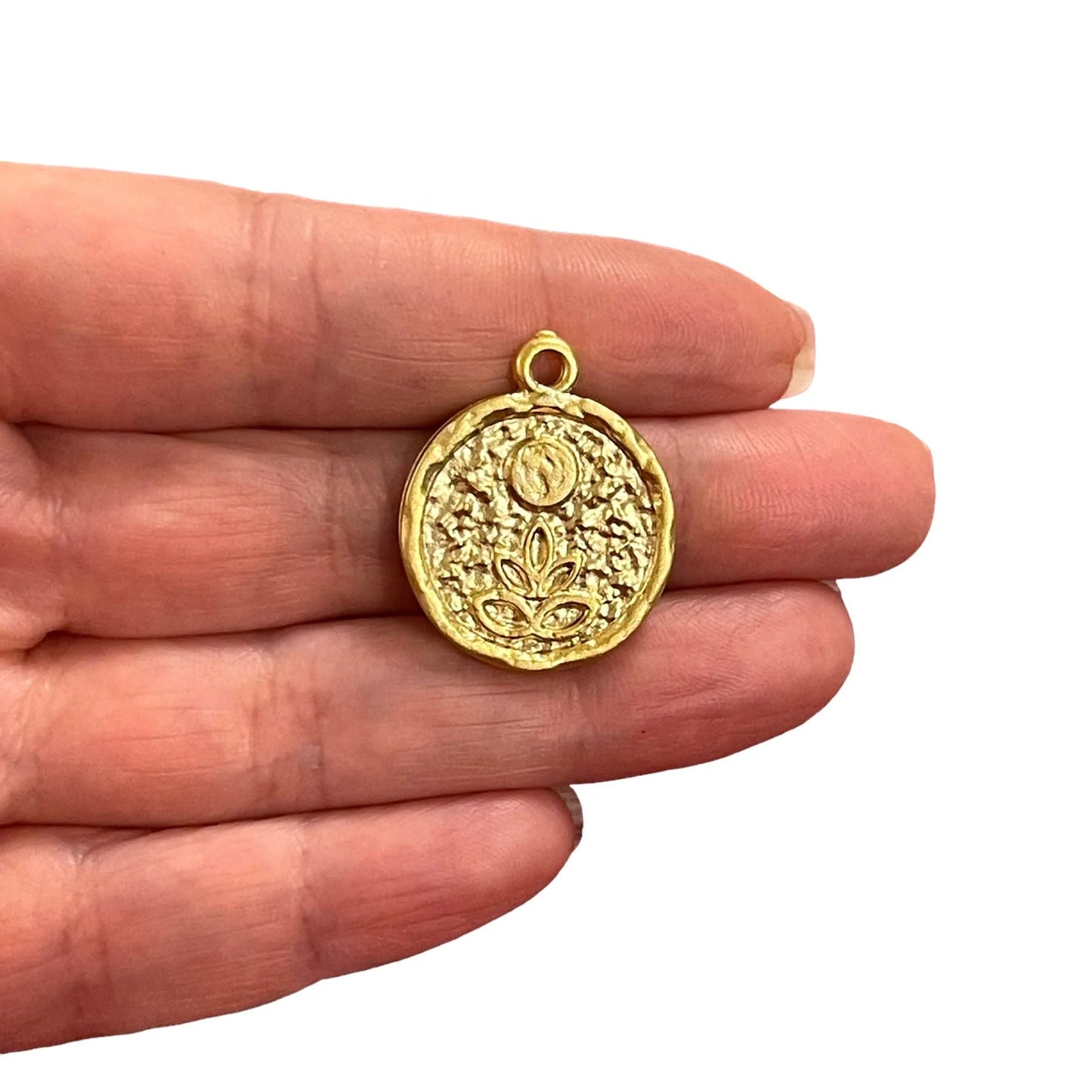 Matte Gold Plated Pendant -12