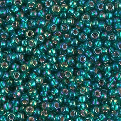 Miyuki Beads, MiyukiRoundBeads11/0-1017 Silver Lined EmeraldAB