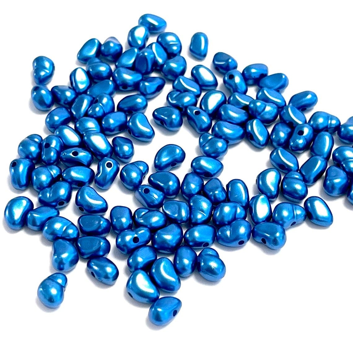 Formlose Kunststoffperle - Blau