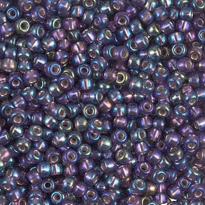 Miyuki Beads, MiyukiRoundBeads11/0-1024 Silber gefütterter Amethyst AB