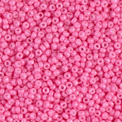 Miyuki Beads, MiyukiRoundBeads11/0-1385 Dyed Opaque Carnation Pink