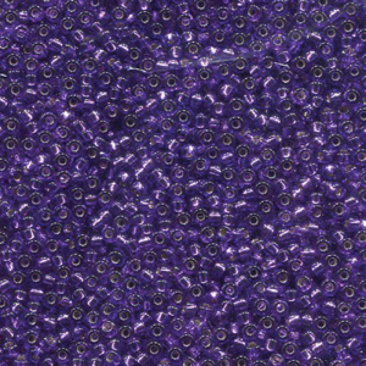 Miyuki Boncuk, MiyukiRoundBeads11/0-1344 Purple Silver Lined