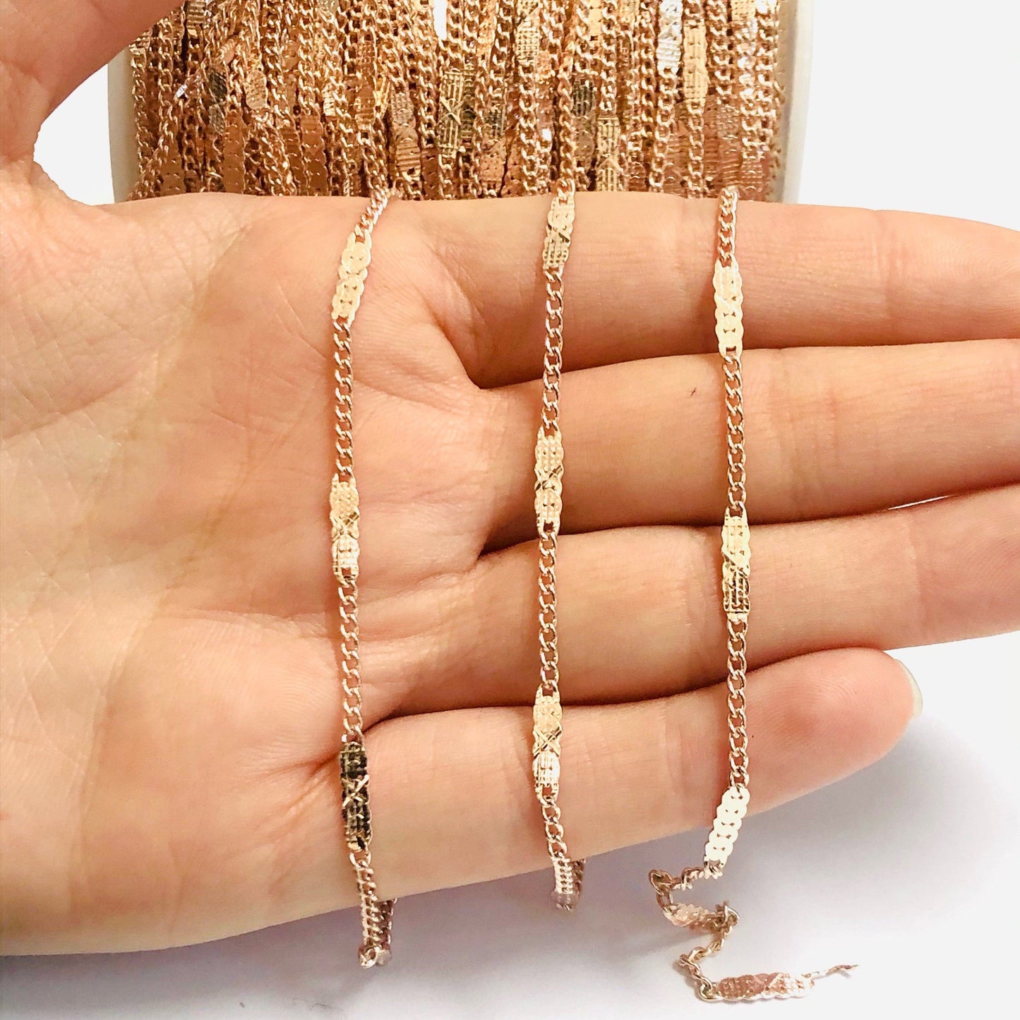Rose Gold Plated 2.5x11mm Chain