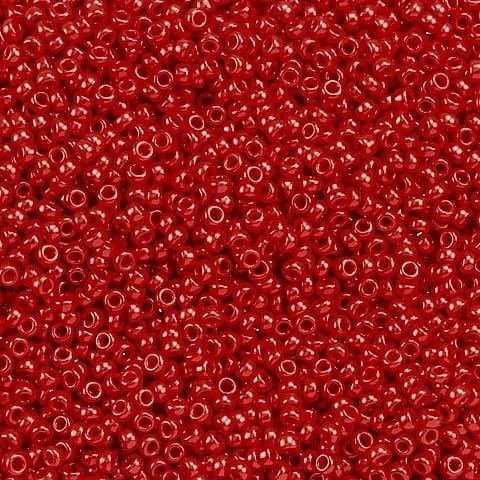 Miyuki Beads, MiyukiRoundBeads15/0-0408 Undurchsichtiges Rot
