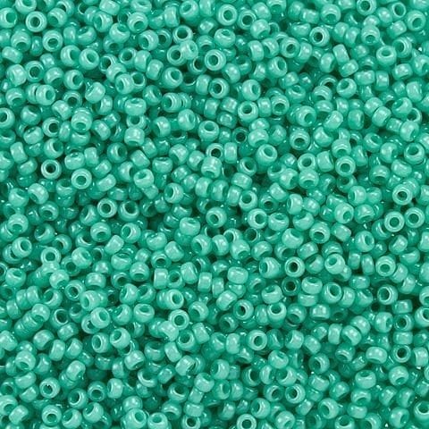 Miyuki Beads, MiyukiRoundBeads15/0-0412 Opaque Turquoise Green