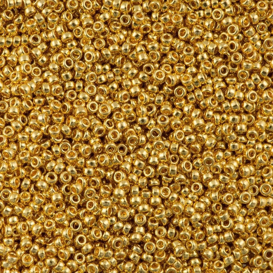 Miyuki Beads, MiyukiRoundBeads15/0-0191 24kt Gold Plated