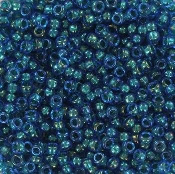 Miyuki Beads, MiyukiRoundBeads11/0-3537 Fancy Lined Teal Blue