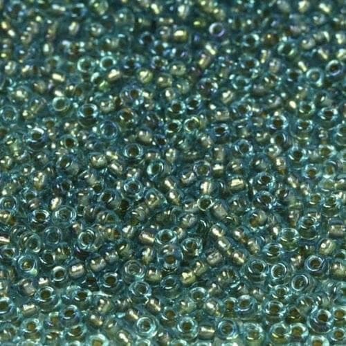 Miyuki Beads, MiyukiRoundBeads11/0-3742 Fancy Lined Teal Green