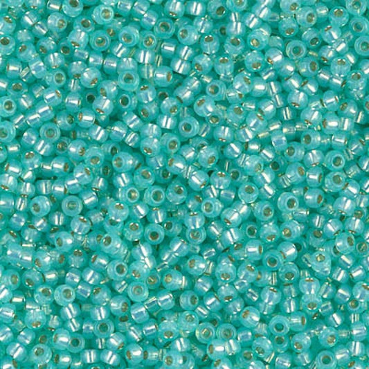 Miyuki Beads, MiyukiRoundBeads 6/0-0571 Gefärbtes Meergrün S/L Alabaster