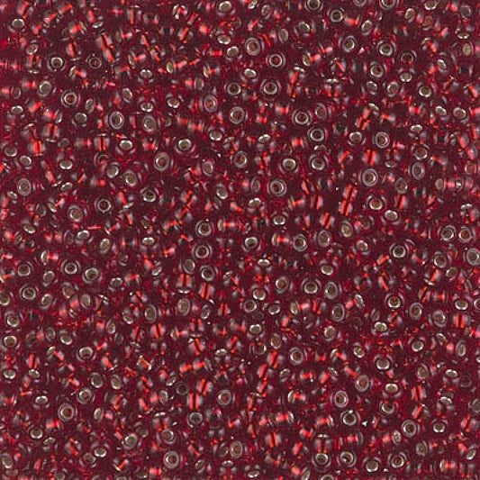 Miyuki Beads, MiyukiRoundBeads11/0-2427 Silver lined dark ruby