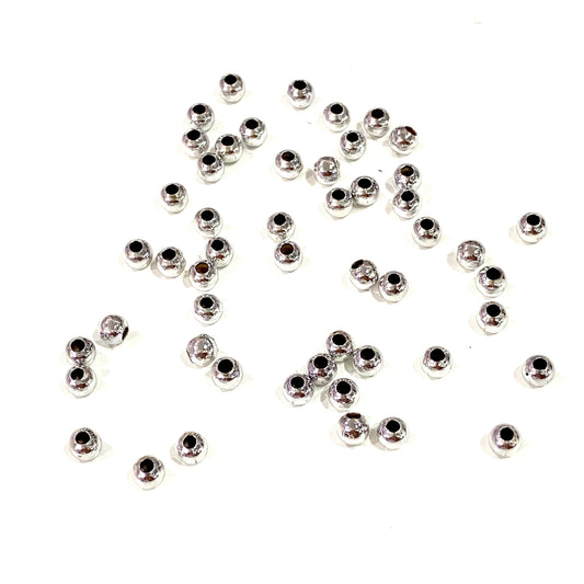 Rhodium Plated 4mm Ball Spacer