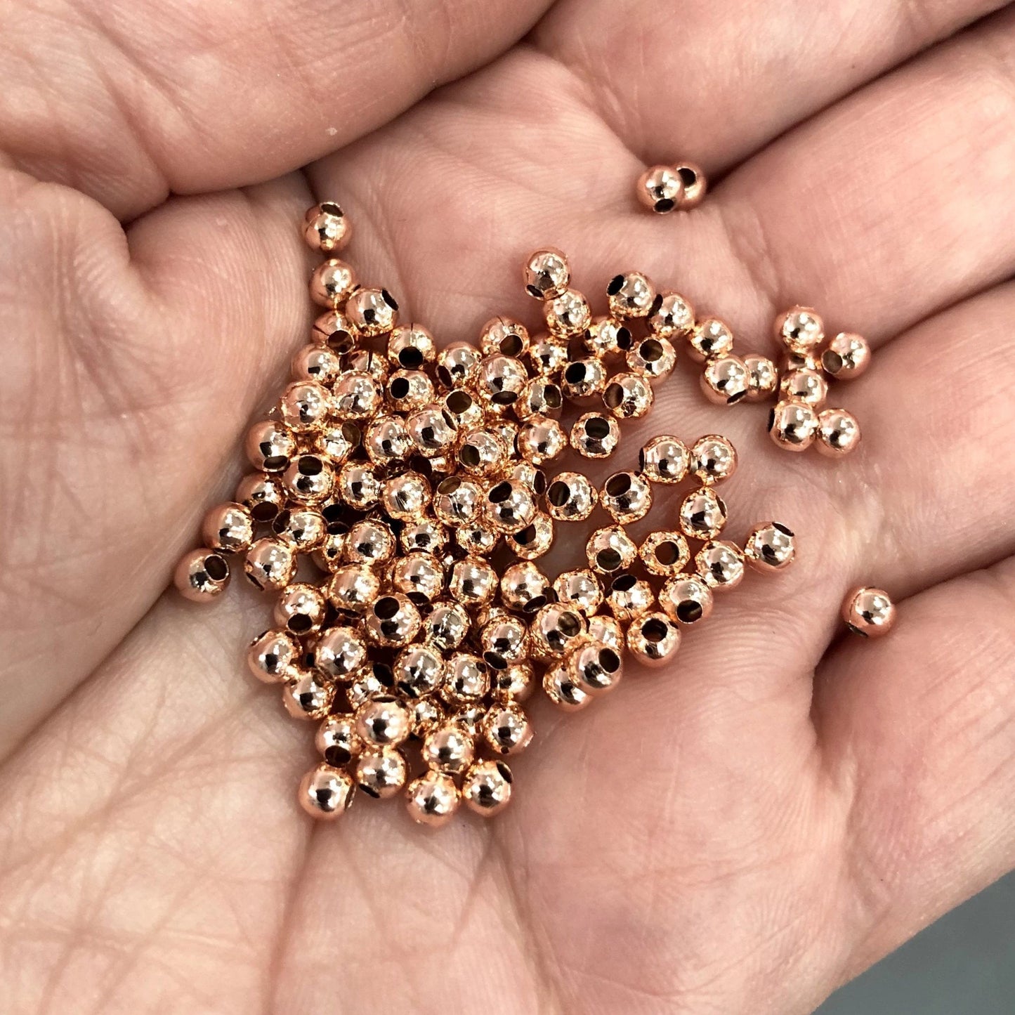 Rose Gold Plated 3mm Ball Spacer