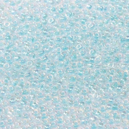 Miyuki Beads, MiyukiRoundBeads11/0-0269 Glacier Blue Lined Crystal AB
