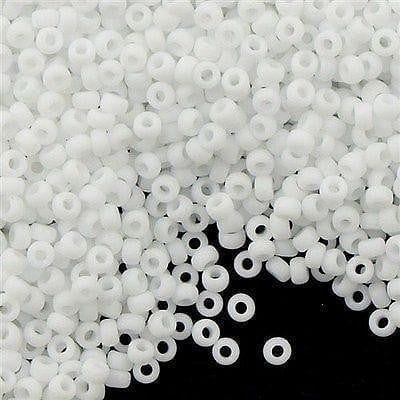 Miyuki Beads, MiyukiRoundBeads11/0-0402F White Opaque Matted