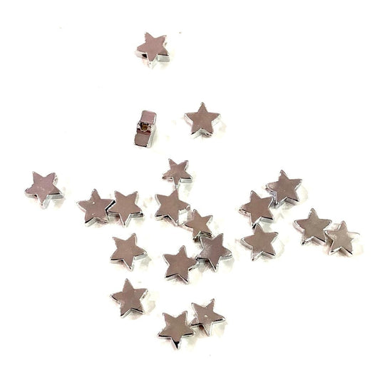 Rhodium Plated 5mm Flat Star Spacer