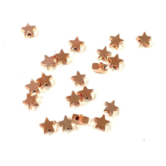 Rose Gold Plated 7mm Flat Star Spacer