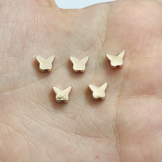 Rose Gold Plated 6x7mm Butterfly Spacer