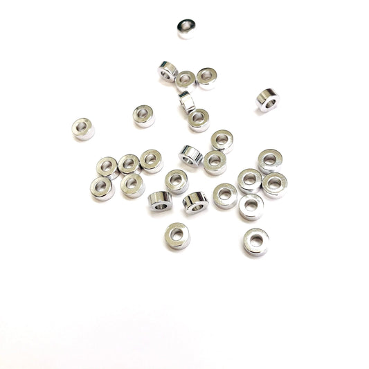 Rhodium Plated Washer Spacer 6x3mm