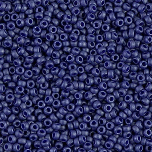 Miyuki Beads, MiyukiRoundBeads11/0-2075 Matted Opaque Cobalt Luster