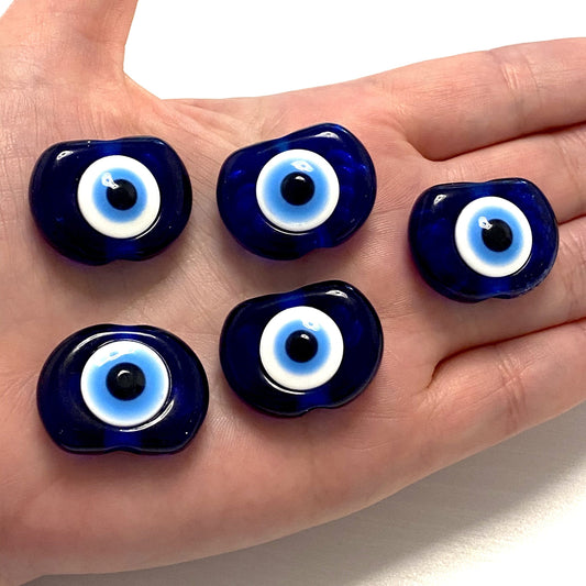 Acryl-Evil-Eye-Perlen - Marineblau 