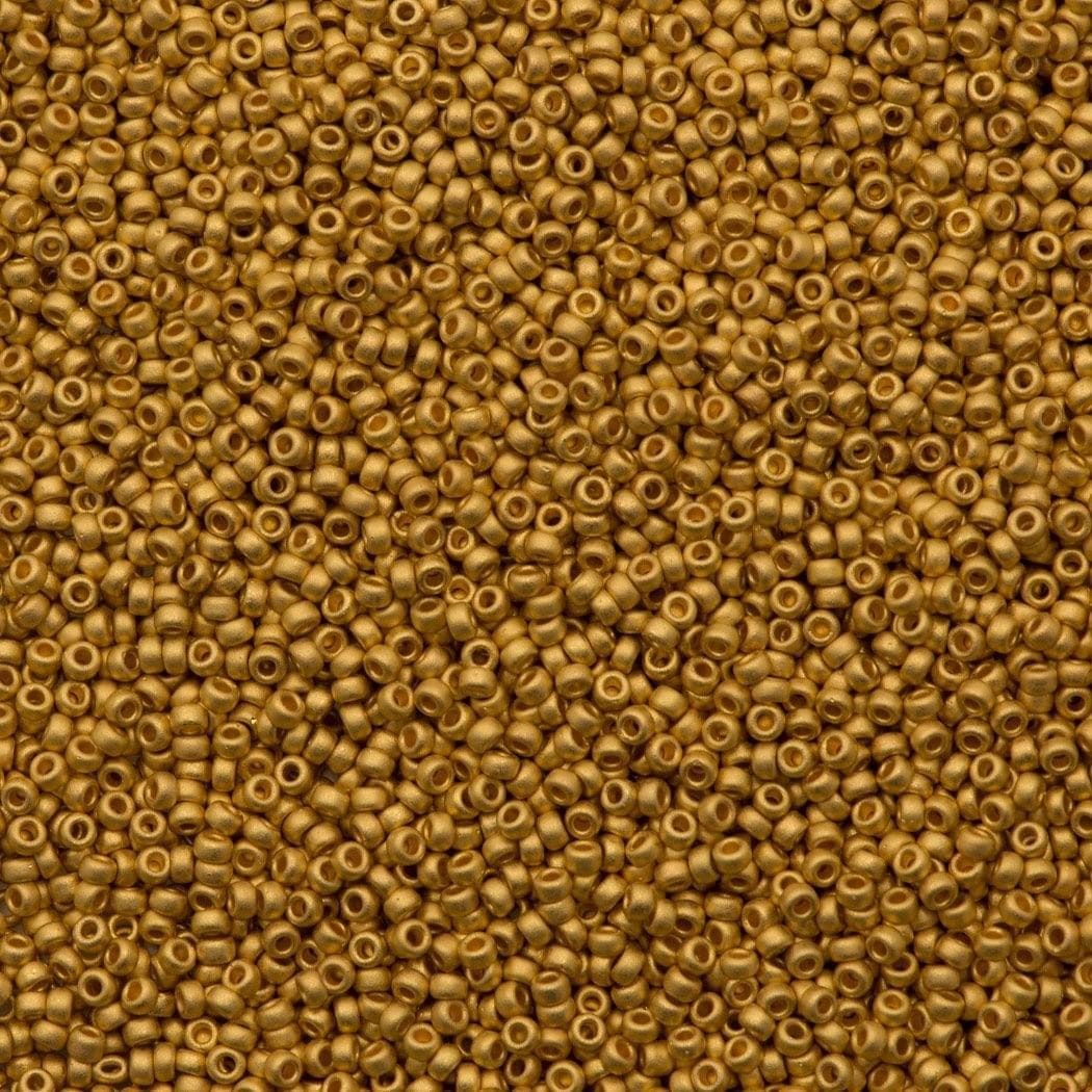 Miyuki Boncuk, MiyukiRoundBeads15/0-0191F Matted Gold