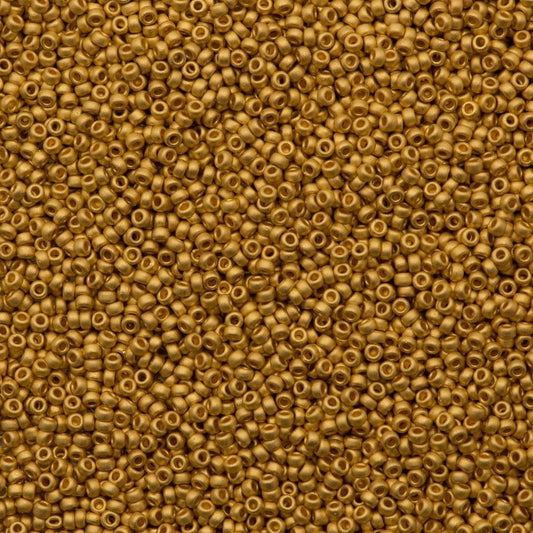 Miyuki Beads, MiyukiRoundBeads15/0-0191F Matted Gold