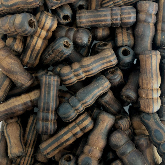 Imame Wooden Beads - Coffee Raw Wood