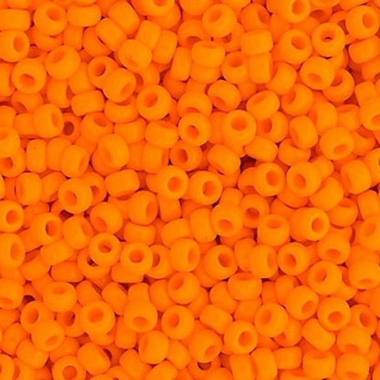 Miyuki Beads, MiyukiRoundBeads15/0-0405 Opaque Tangerine