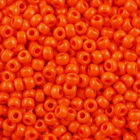 Miyuki Beads, MiyukiRoundBeads15/0-0406 Opaque Orange