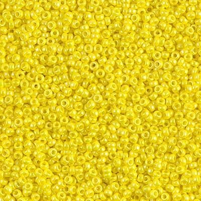 Miyuki Beads, MiyukiRoundBeads15/0-0472 Opaque Yellow AB