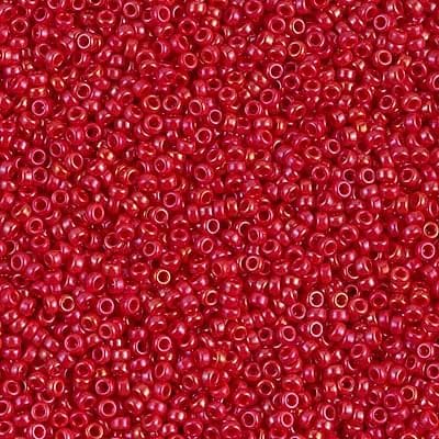 Miyuki Beads, MiyukiRoundBeads15/0-1943 Opaque Red Luster