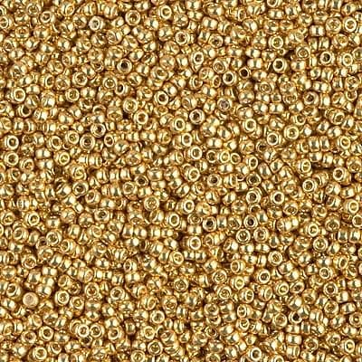 Miyuki Beads, MiyukiRoundBeads15/0-4202 Duracoat Galvanized Gold
