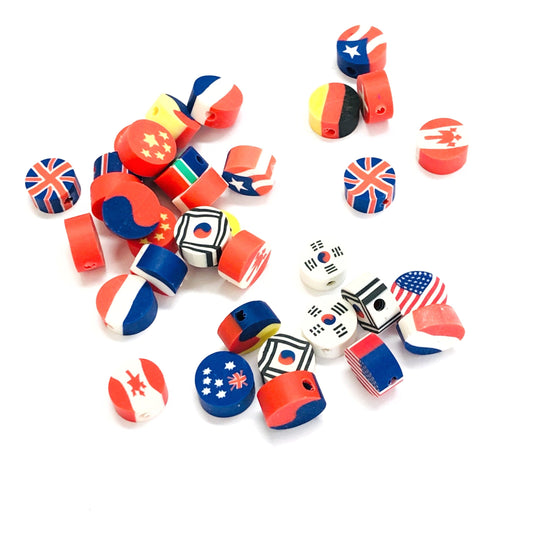 Polymer Clay (Fimo) Mixed Flags