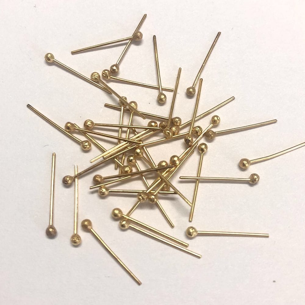 Gold Plated Ball Head Nail 15mm