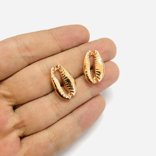 Rose Gold Plated 13x20mm Sea Shell 