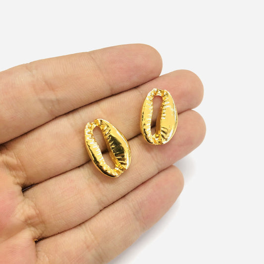 Gold Plated 13x20mm Seashell 