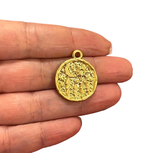 Matte Gold Plated Pendant -16