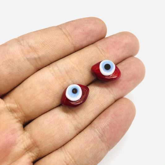 Murano Glass Evil Eye Eye - Dark Red