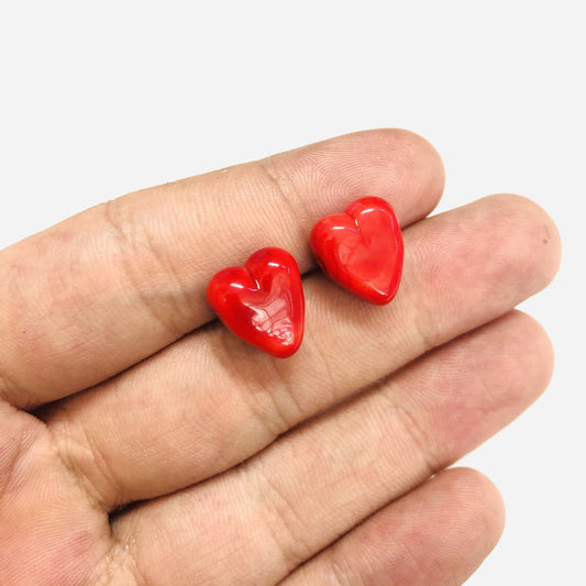 Murano Glass Heart - Red