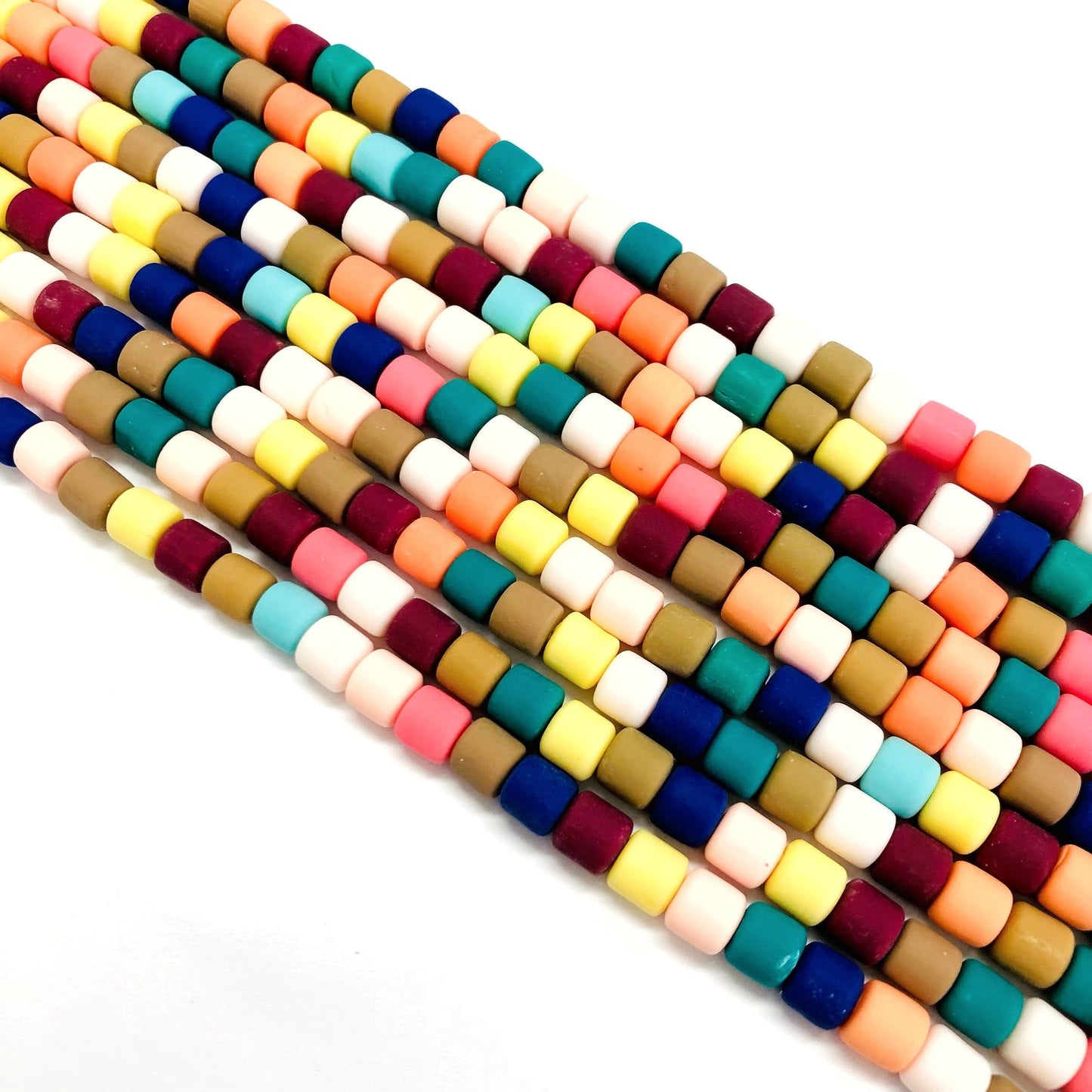 Lino-Perlen aus Polymer Clay - gemischte Farbe